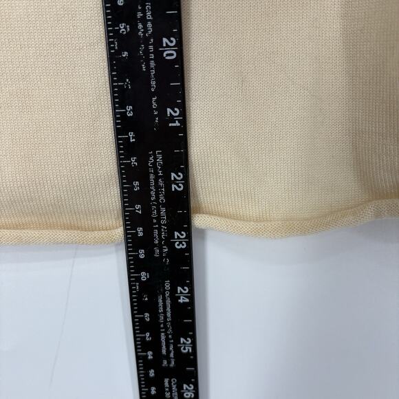 Tory Burch Sweater Medium Ivory Beaded Boho Merino Wool Top - Picture 4 of 7